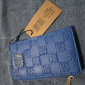 Steve Madden Blue Card Case Wallet